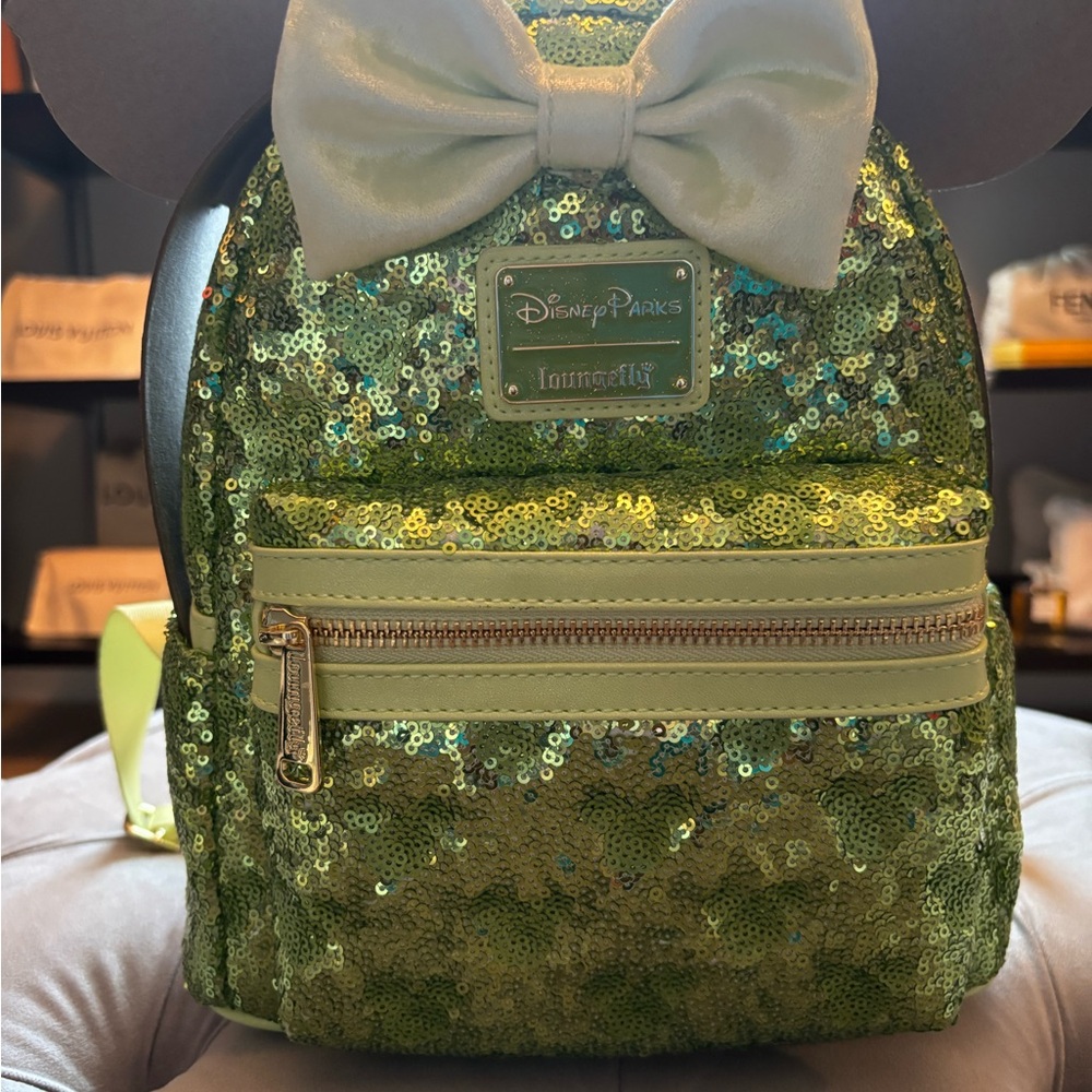 Gorgeous Tinkerbell Loungefly Green Mini Backpack Hidden Mickey Design